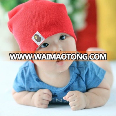 Fashion Unisex Children Pure 100 Cotton fabric baby cap beanie hat