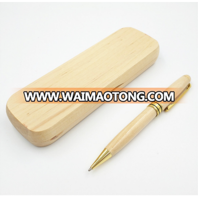 Nature Gift ECO Friendly  Wood Bamboo  Single  Pen  and Box Set can Custom Logo